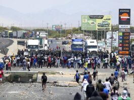 Protestas en la carretera de la Panamericana Sur, en Ica