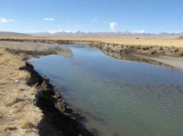 A partir de las 6:00 horas, el río Huancané alcanzó el caudal de 148 metros cúbicos por segundo. (Foto: Andina)