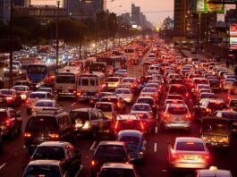 Congestión vehicular en Lima, Perú