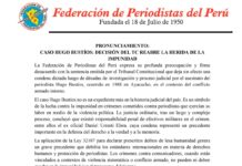 PRONUNCIAMIENTO: CASO HUGO BUSTÍOS: DECISIÓN DEL TC REABRE LA HERIDA DE LA IMPUNIDAD