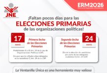 JNE: elecciones primarias serán el 17 y 24 de mayo